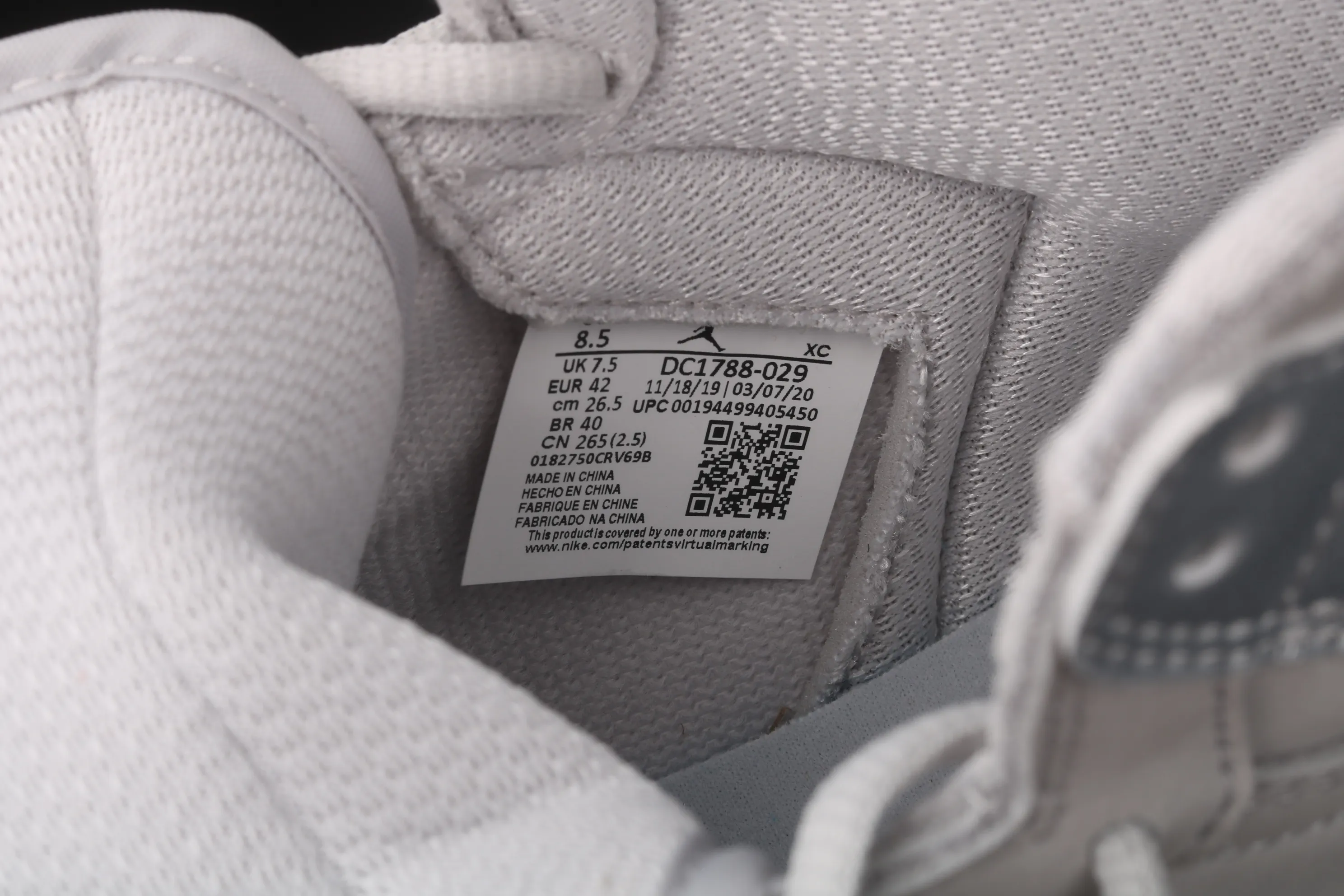 All categories Air Jordan Jordan series basketball shoes Air Jordan 1 High X version Air Jordan 1 High OG "Japan" AJ1 Joe 1 Japan League Gray Silver DC1788-029